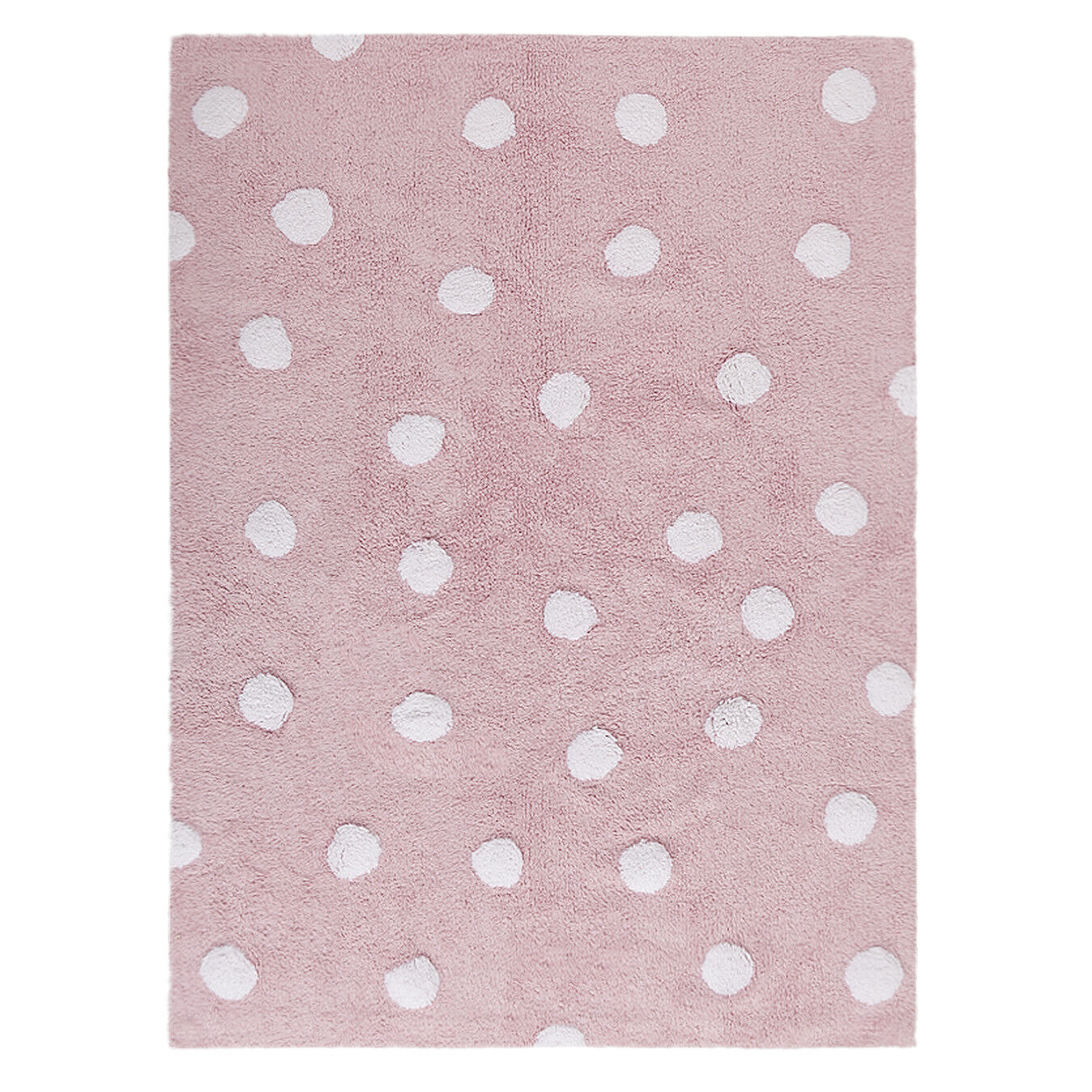 Lorena Canals koberce Bio koberec kusový, ručně tkaný Polka Dots Pink-White - 120x160 cm