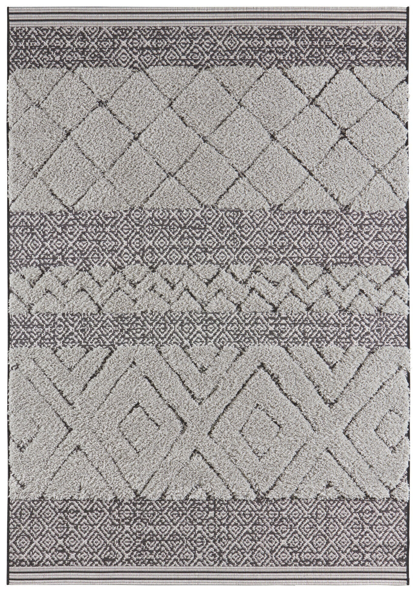 Mint Rugs - Hanse Home koberce Kusový koberec Handira 103904 Black/Grey - 200x290 cm