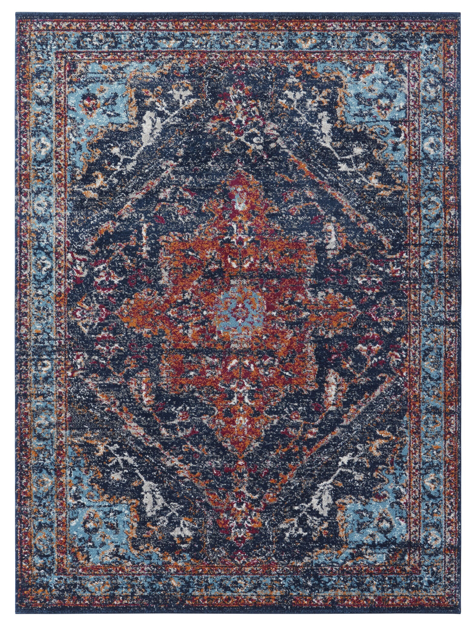 Nouristan - Hanse Home koberce Kusový koberec Lugar 104090 Denim Blue - 200x290 cm