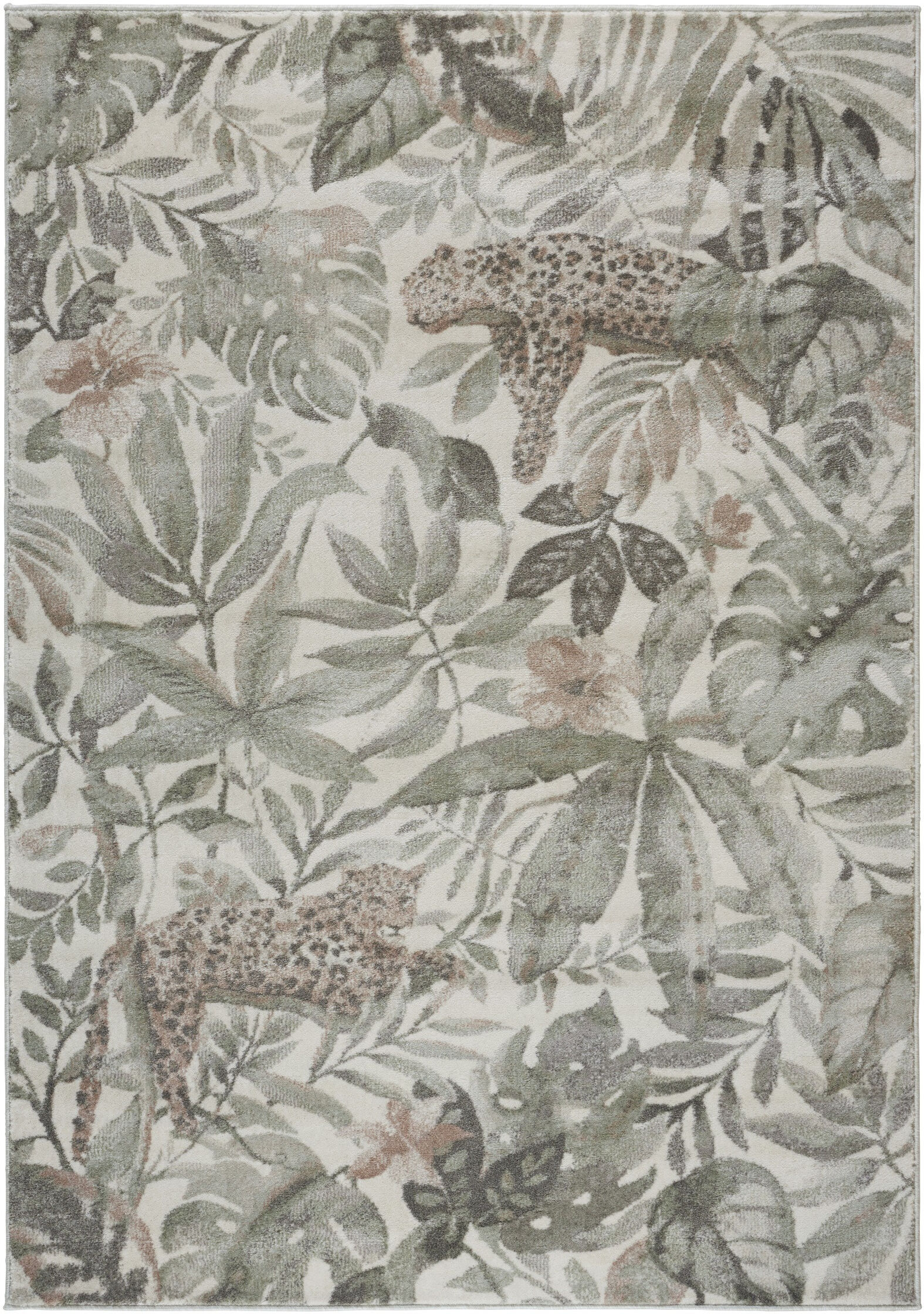 ELLE Decoration koberce Kusový koberec Botanical 103902 Cream/Green/Copperbrown z kolekce Elle - 80x150 cm