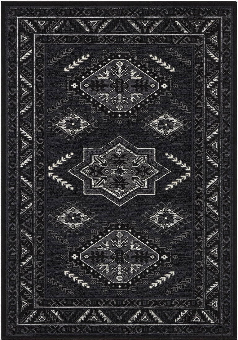 Nouristan - Hanse Home koberce Kusový koberec Mirkan 104440 Black - 80x150 cm