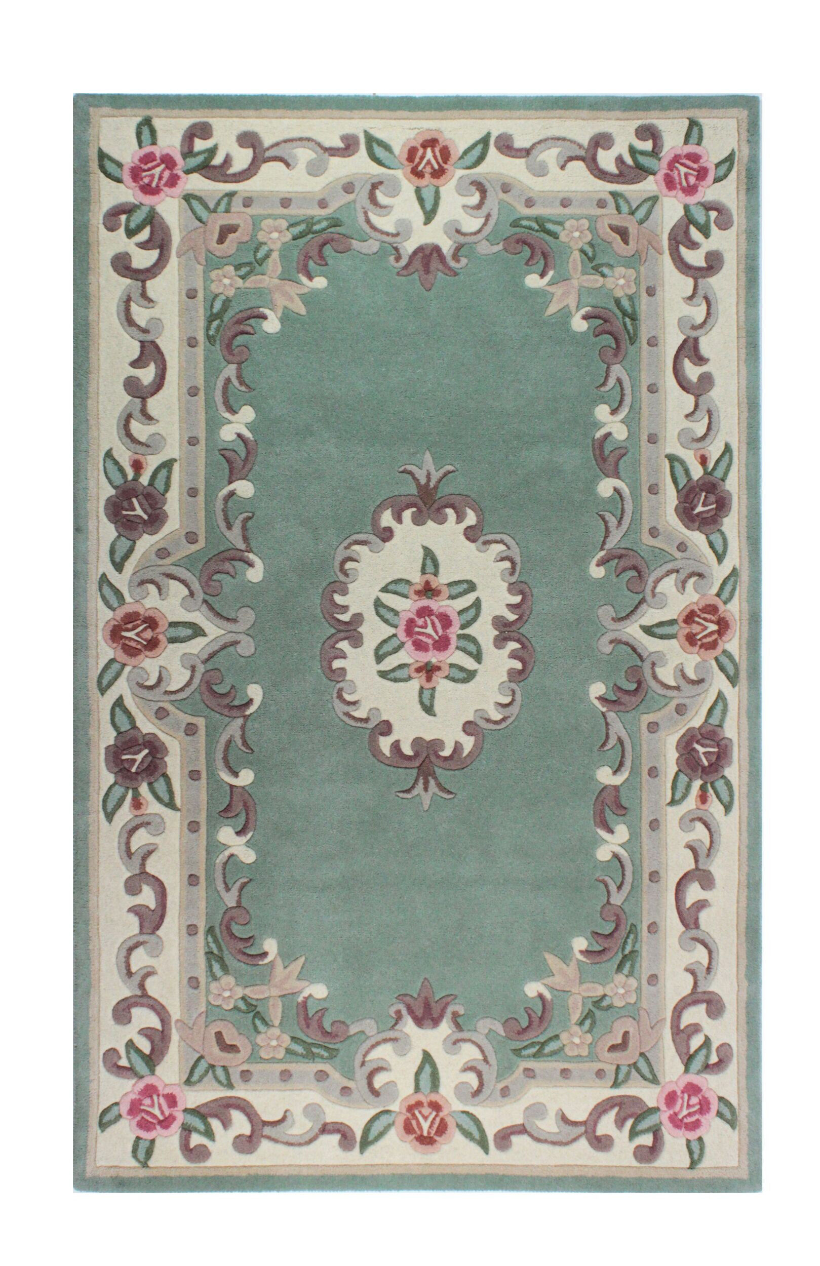 Flair Rugs koberce Ručně všívaný kusový koberec Lotus premium Green - 75x150 cm