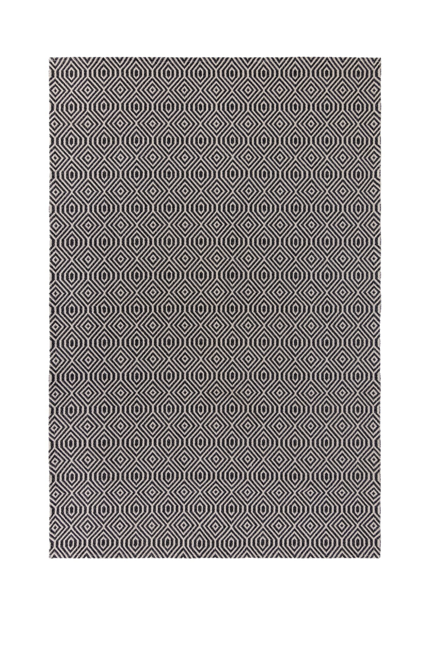 Flair Rugs koberce Kusový koberec Cotone Pappel Black/Cream - 153x230 cm