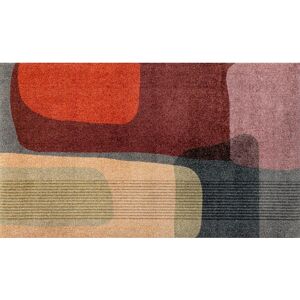Fußmatte WASH+DRY BY KLEEN-TEX Teppiche Gr. B/L: 170 cm x 240 cm, 7 mm, 1 St., lila (aubergine, grau) Fußmatten gemustert