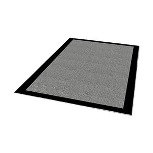 WellHome Basic Polyester Teppich 80x150cm in den Farben Grau und Schwarz.