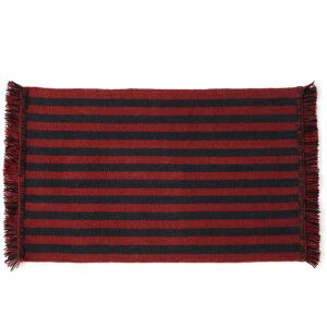 HAY - Stripes and Stripes Wool Teppich, 95 x 52 cm, cherry