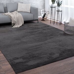Teppich, Kurzflor-Teppich Für Wohnzimmer, Super Soft, Weich, Waschbar, In Dunkel Grau 60x100 cm - Paco Home