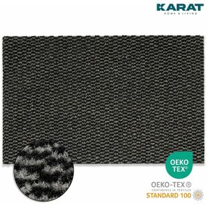Floordirekt - Schmutzfangmatte Melange Schwarz-Grau 200x500 cm - Schwarz-Grau
