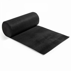 OVIALA Schwarzer Teppich - schwarze Teppichrolle von 2 x 25 m Schwarz - Schwarz