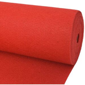 Bonnevie - MesseTeppich,Fußmatte Glatt 1x12 m Rot vidaXL