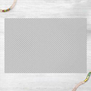 MICASIA Vinyl-Teppich - Weiße Punkte auf Grau - Querformat 2:3 Größe HxB: 100cm x 150cm