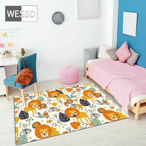 Zz Home Teppich Mit Cartoon-Druck, Weicher Nordischer Teppich, Rutschfeste Tatami-Matte, Schlafzimmer-Nachttischmatte, Groß, Kawaii