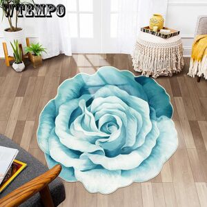 Wtempo Fortschrittlicher Wohnzimmerteppich, Speziell Geformte Blumen, Couchtische, Plüschmatte, Dekorieren Schlafzimmer, Flauschiger Teppich