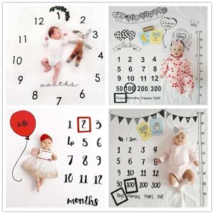 Jkbaby 100*100 Cm Neugeborenen Baby Monatliches Wachstum Meilenstein Decke Fotografie Requisiten Hintergrund Tuch Gedenken Teppich