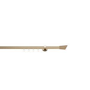 ONDECO 20mm,1-läufig,Profil,Wandträger 6,5cm,Endstück rag Farbe: Messing-Matt, Größe: 120cm