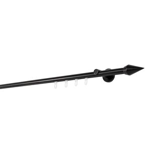 ONDECO 20mm,1-läufig,Profil,Wandträger 6,5cm,Endstück point Farbe: Schwarz, Größe: 120cm