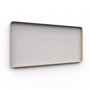 Lintex Glastafel Frame Wall, Farbe Shy 120 - Grau-beige, Ausführung Eichenrahmen, Größe B200 x H100 cm