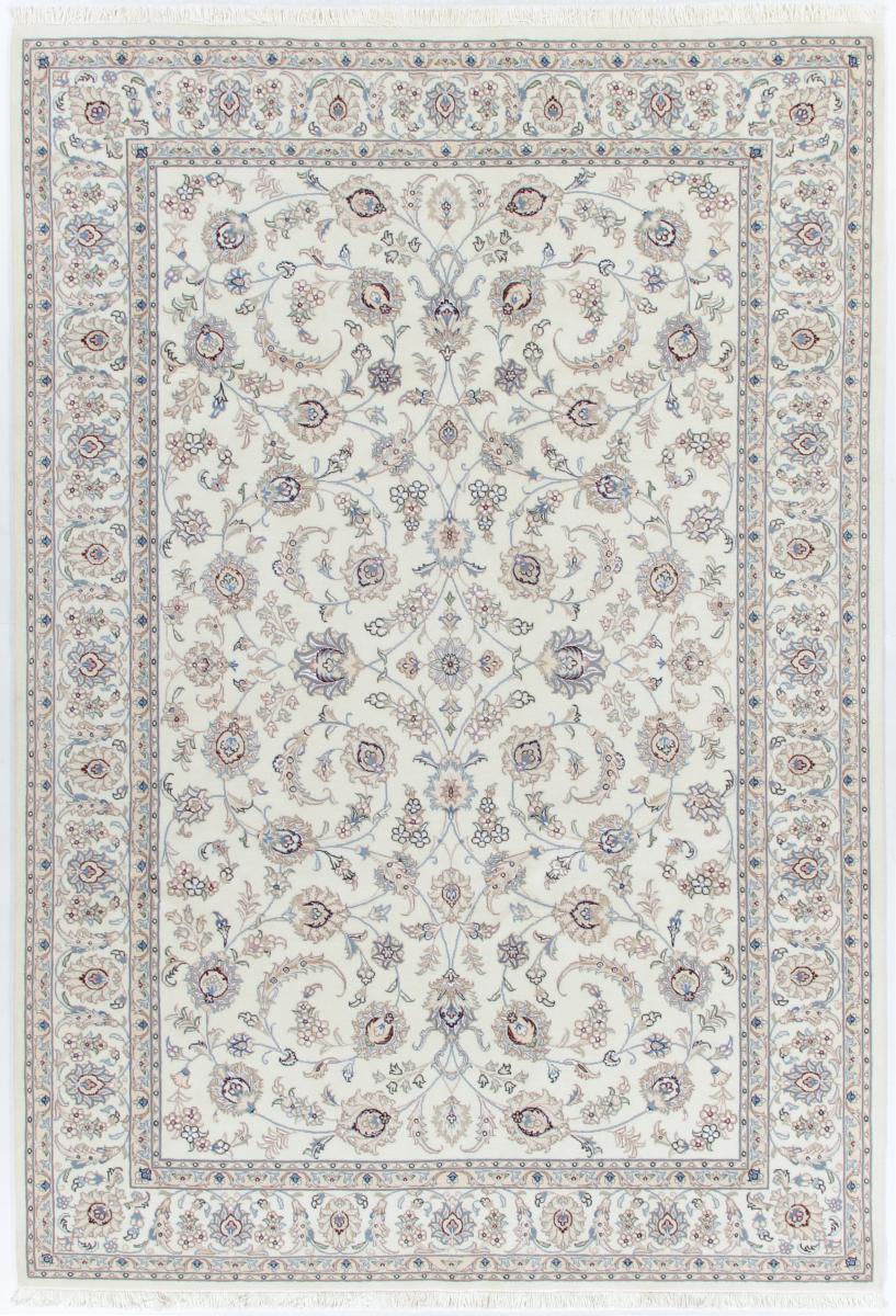 Nain Trading Orientalischer Nain 9La Teppich 297x199 Grau/Beige (Persien/Iran, Wolle mit Seide, Handgeknüpft)