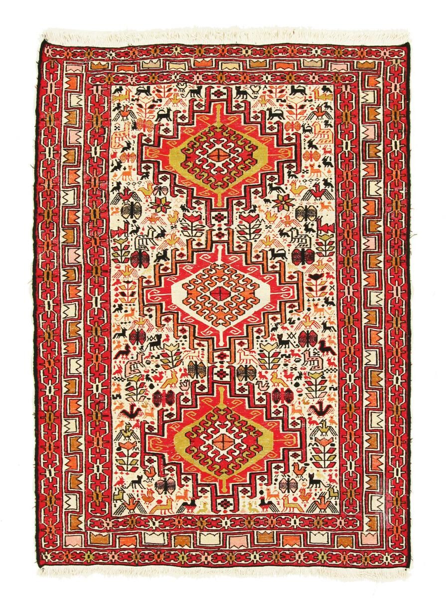 Nain Trading Perserteppich Kelim Sirjan 135x105 Beige/Orange (Handgewebt, Persien/Iran, Wolle)