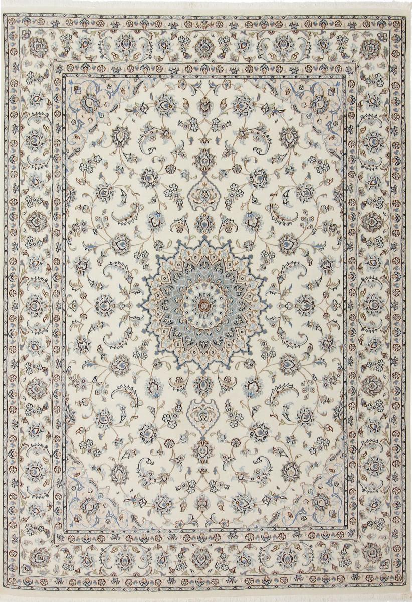 Nain Trading Orientalischer Nain 9La Sherkat Signiert Teppich 241x169 Grau/Beige (Persien/Iran, Wolle, Handgeknüpft)