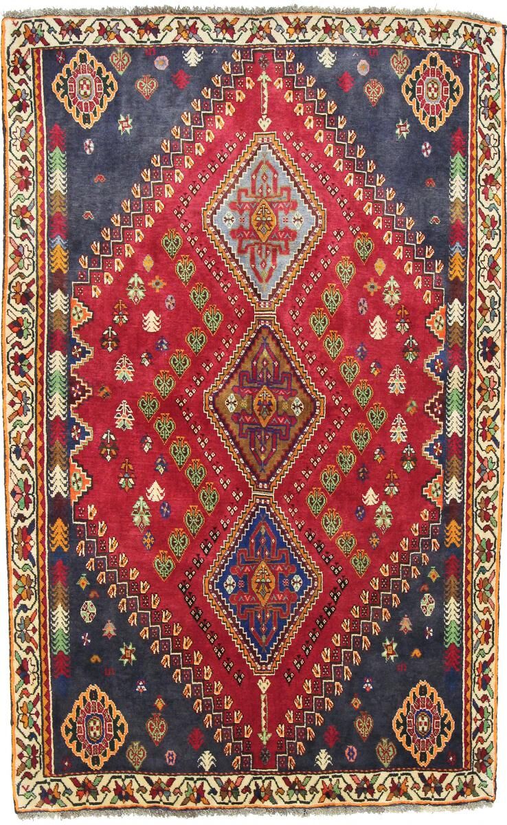 Nain Trading Ghashghai 224x141 Modern/Design Dunkelgrau/Beige (Handgeknüpft, Wolle, Persien/Iran)