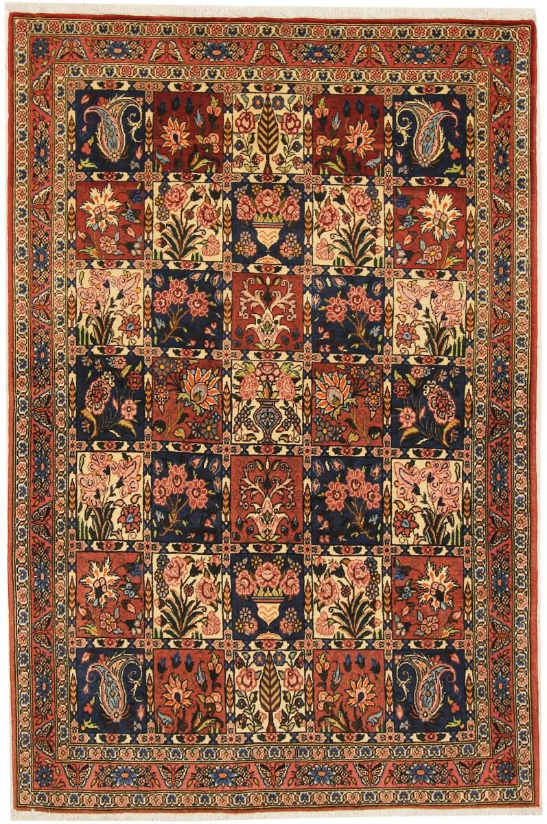 Nain Trading Handgeknüpfter Teppich Bakhtiar 189x126 Dunkelgrau/Braun (Wolle, Persien/Iran)