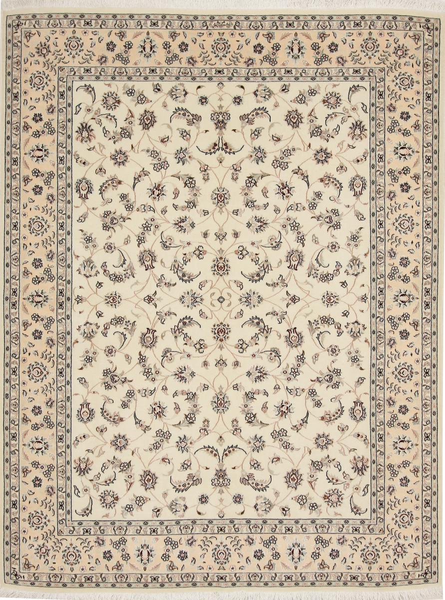 Nain Trading Nain 6La 197x151 Grau/Beige (Wolle mit Seide, Persien/Iran, Handgeknüpft)