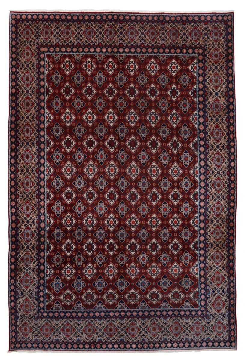 Nain Trading Handgeknüpfter Teppich Moud 309x209 Dunkelgrau/Dunkelbraun (Wolle mit Seide, Persien/Iran)