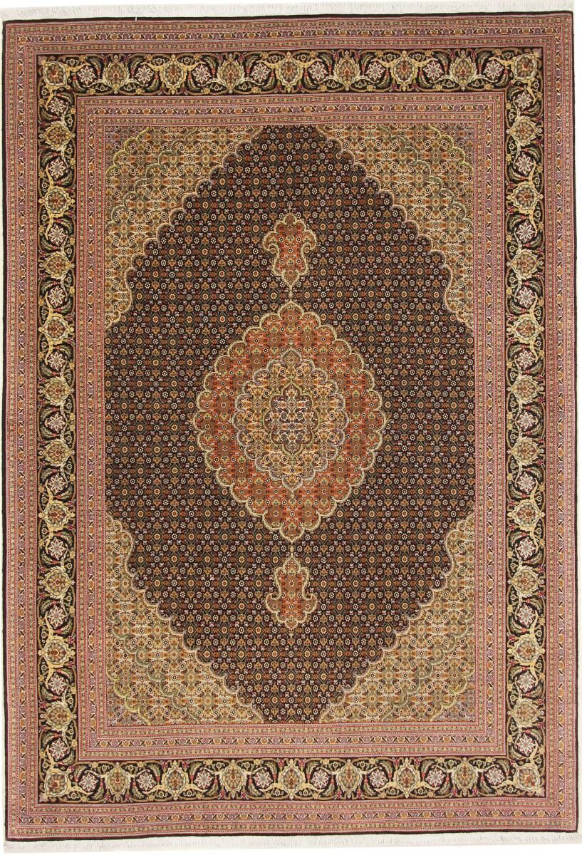 Nain Trading Täbriz Mahi 218x153 Braun/Rosa (Wolle mit Seide, Persien/Iran, Handgeknüpft)