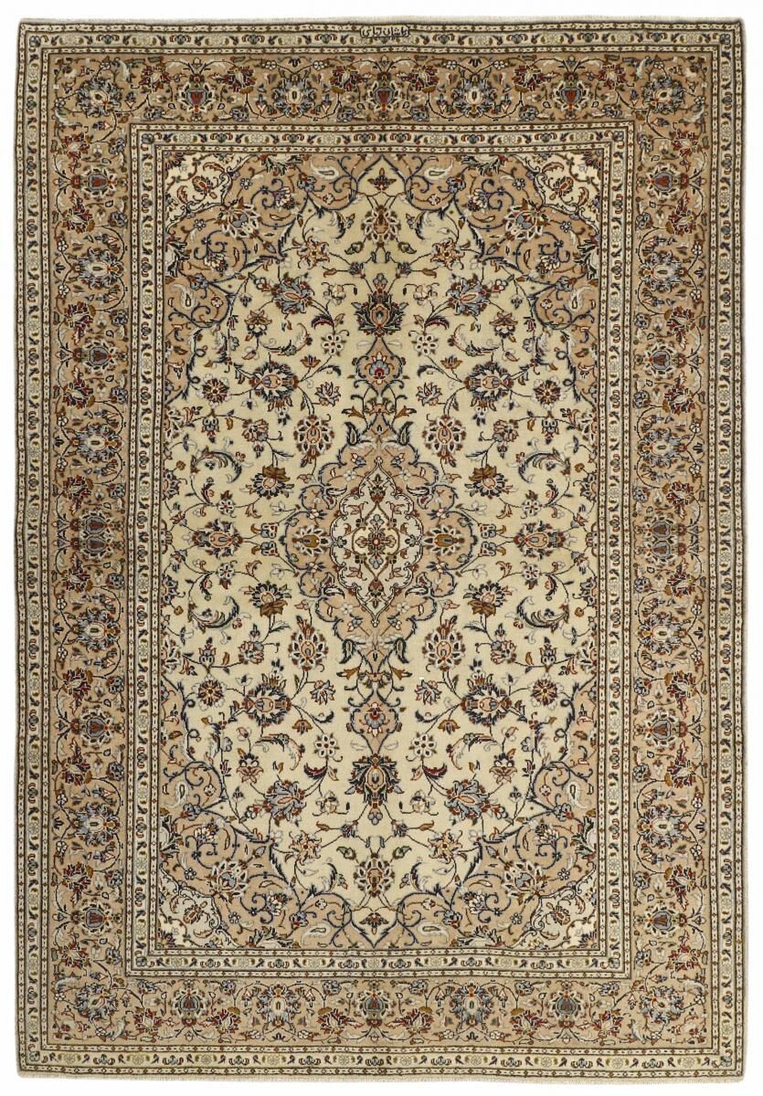 Nain Trading Persischer Keshan Teppich 289x199 Beige/Dunkelbraun (Wolle, Persien/Iran, Handgeknüpft)