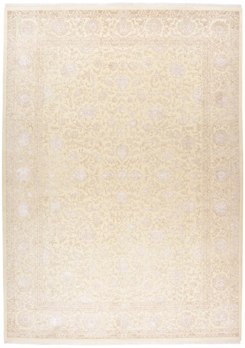 Nain Trading Orientalischer Golestan Teppich 345x244 Beige (Indien, Wolle mit Bambus-Seide, Handgeknüpft)