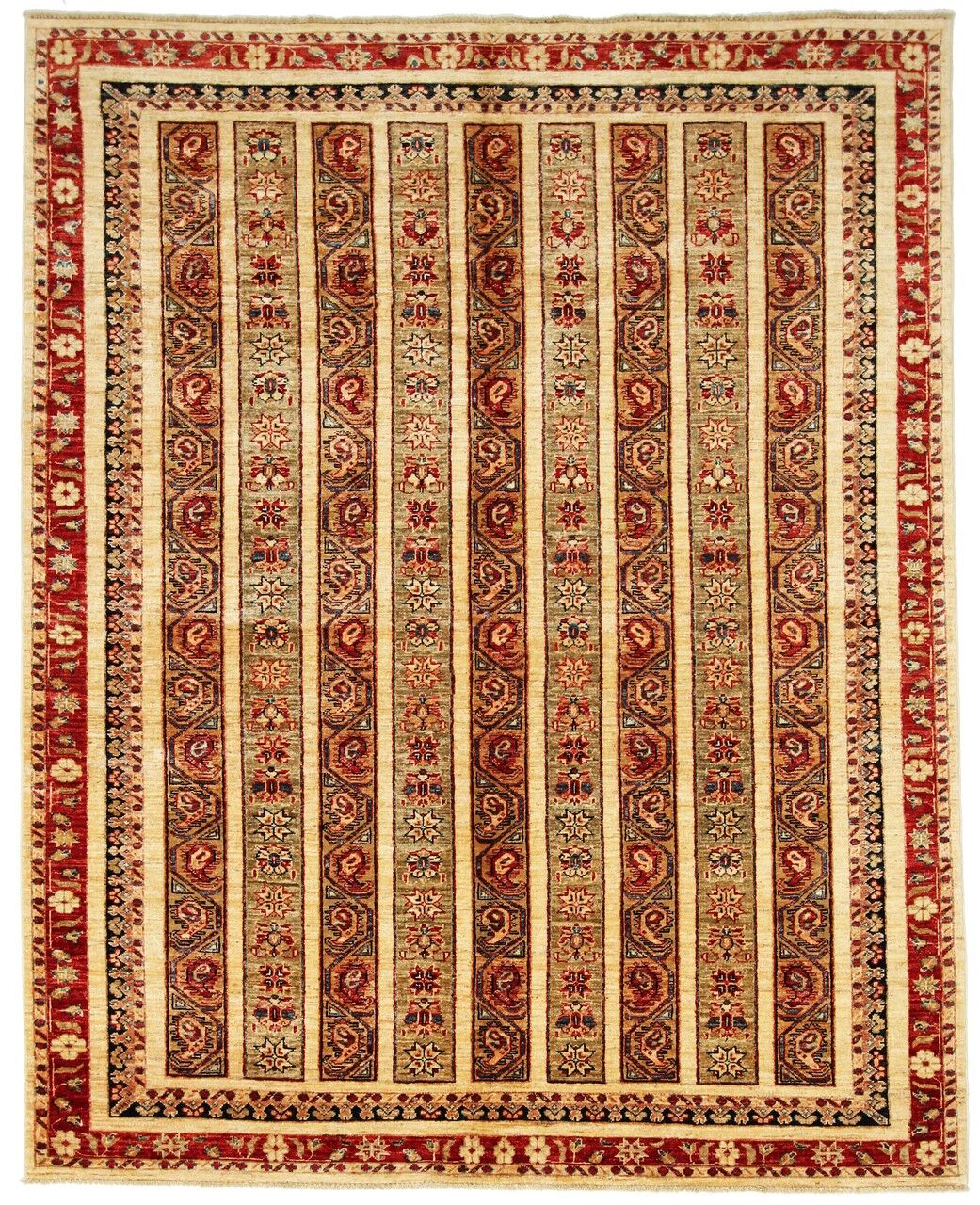 Nain Trading Orientalischer Arijana Shaal Teppich 229x184 Beige/Rosa (Pakistan, Wolle, Handgeknüpft)