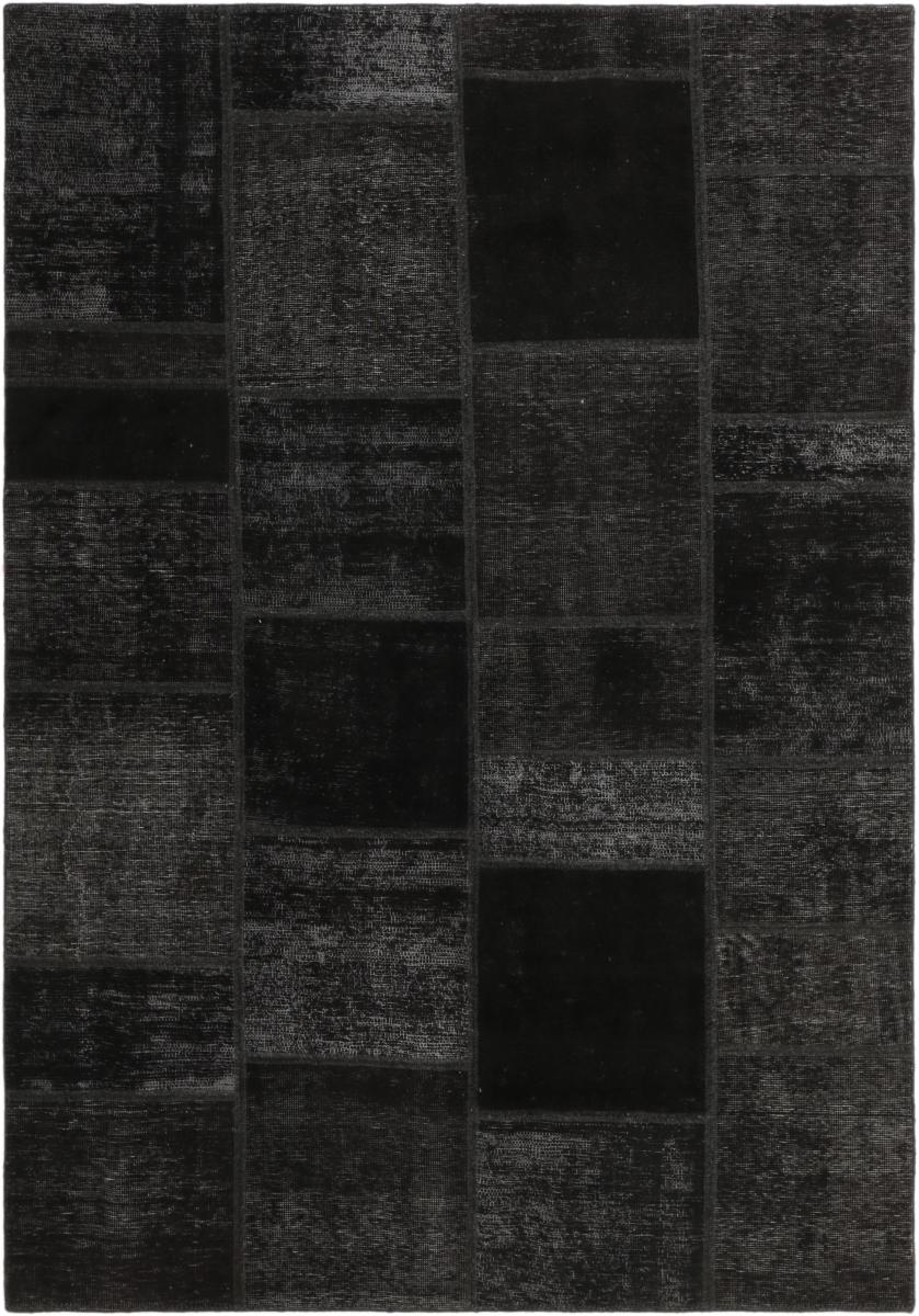 Nain Trading Orientalischer Patchwork Teppich 237x166 Dunkelgrau (Persien/Iran, Wolle, Handgeknüpft)