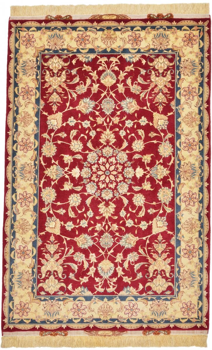 Nain Trading Täbriz 50Raj 152x103 Orange/Rosa (Wolle mit Seide, Persien/Iran, Handgeknüpft)