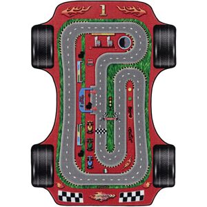 Play Børnetæppe Racerbane - Rød - 160x230