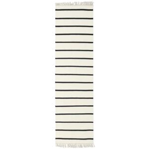 RugVista Dorri Stripe Tæppe - Hvid / Sort 80x300