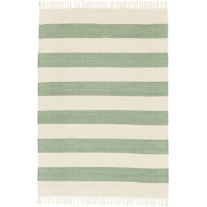 RugVista Cotton stripe Tæppe - Mintgrøn 140x200