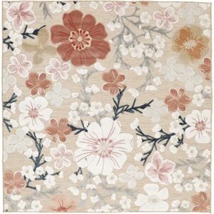 RugVista Cherri Tæppe - Beige / Lyserød 200x200