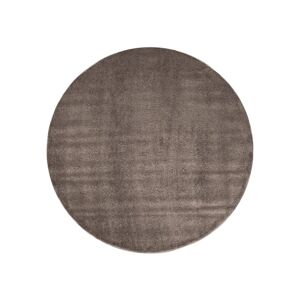 Carpet City Dyb Luv Tæppe Softshine Taupe 120 Cm Rundt