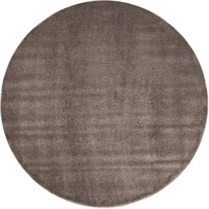 Carpet City Dyb Luv Tæppe Softshine Taupe 160 Cm Rundt