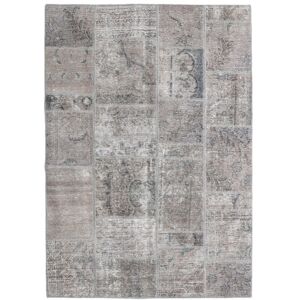 Håndknyttet. Oprindelse: Persia / Iran Håndknyttet Patchwork - Persien/Iran 140X200 Persisk Uldtæppe Grå/Lysegrå Lille Tæppe