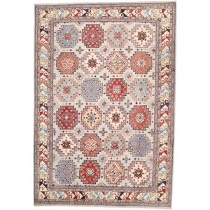 Håndknyttet. Oprindelse: Afghanistan Orientalsk Kazak Fine Taeppe Tæppe 244X352 Brun/Beige (Uld, Afghanistan)