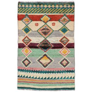 Håndknyttet. Oprindelse: Afghanistan Moroccan Berber - Afghanistan Tæppe 77X118 Grøn/Orange (Uld, Afghanistan)