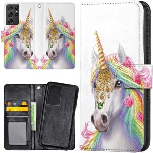 Samsung Galaxy S21 Ultra - Mobilcover/Etui Cover Unicorn/Enhjørn