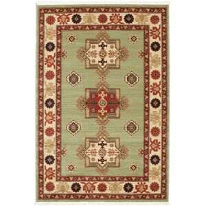 RugVista Marivan Kazak Tæppe - Lysegrøn / Crème beige 160x230