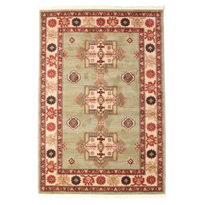 RugVista Marivan Kazak Tæppe - Lysegrøn / Crème beige 140x200