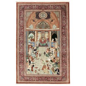 Håndknyttet. Oprindelse: Persia / Iran Ghom silke Tæppe 190x288