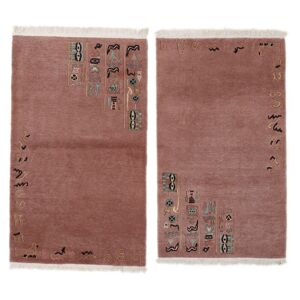 Håndknyttet. Oprindelse: Nepal / Tibet Nepal Original Tæppe pakke med 2  97x164