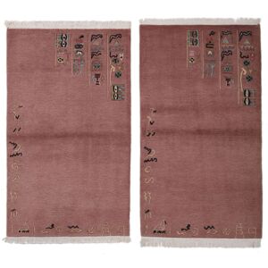 Håndknyttet. Oprindelse: Nepal / Tibet Nepal Original Tæppe pakke med 2  90x160