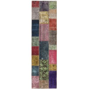 Håndknyttet. Oprindelse: Persia / Iran Patchwork Tæppe 75x258